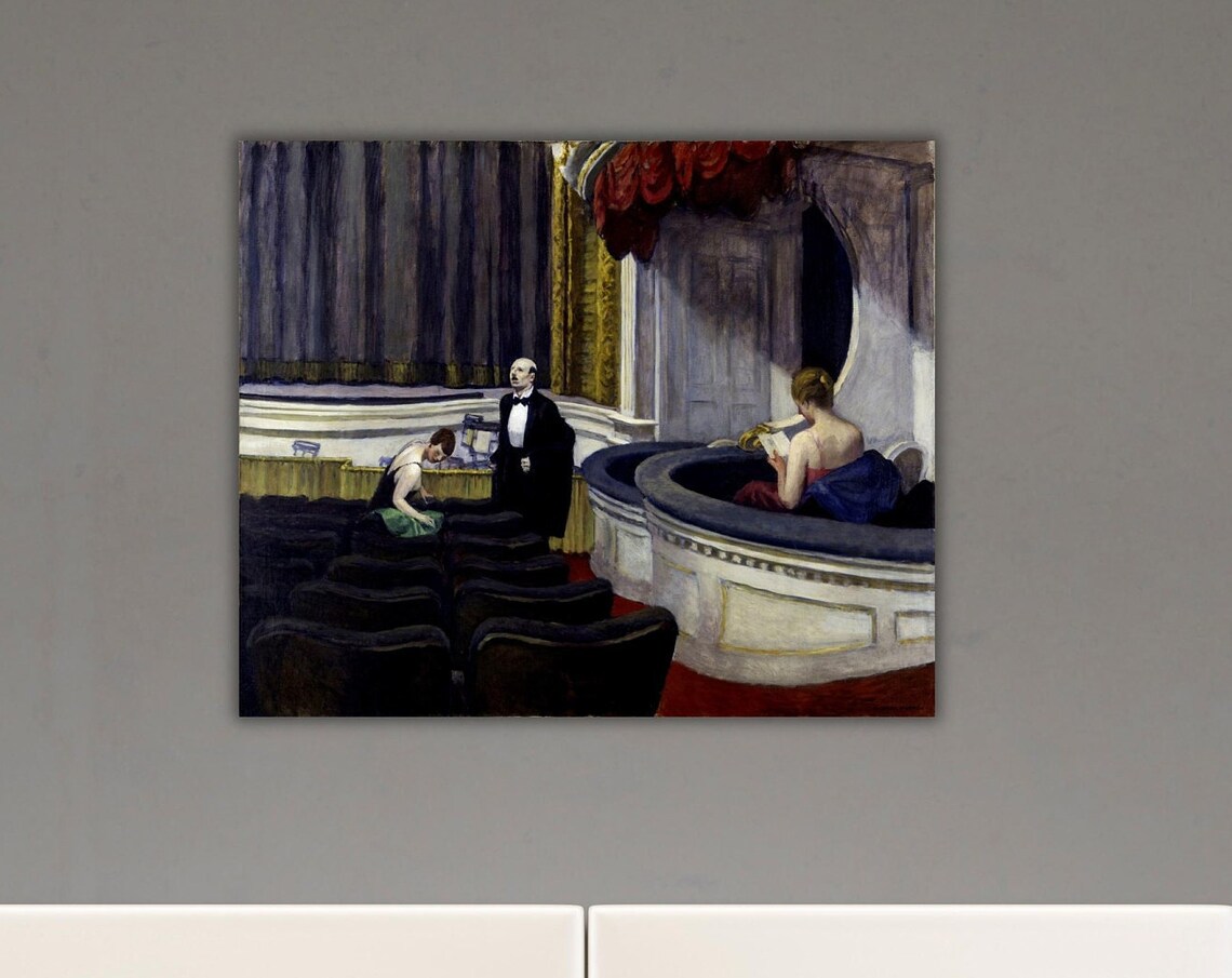 Edward Hopper New York Movie 1939 Theater Usherette Painting Poster