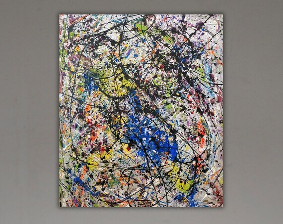 Jackson Pollocks Painting Art Poster Print Modern Trendy Textured Wall Art Minimalism Painting Living Room Wall Decor Pollock Arts