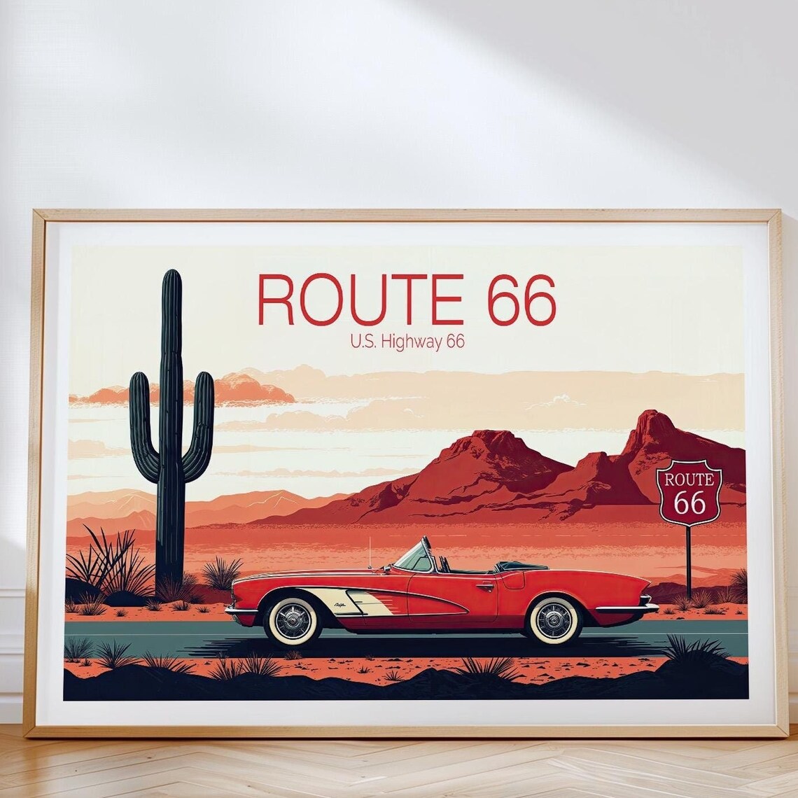 Route 66 Travel Poster, Main Street Of America