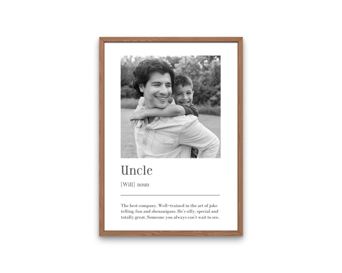 Personalised Uncle Definition Art Print, Gift For Uncle - Image 3