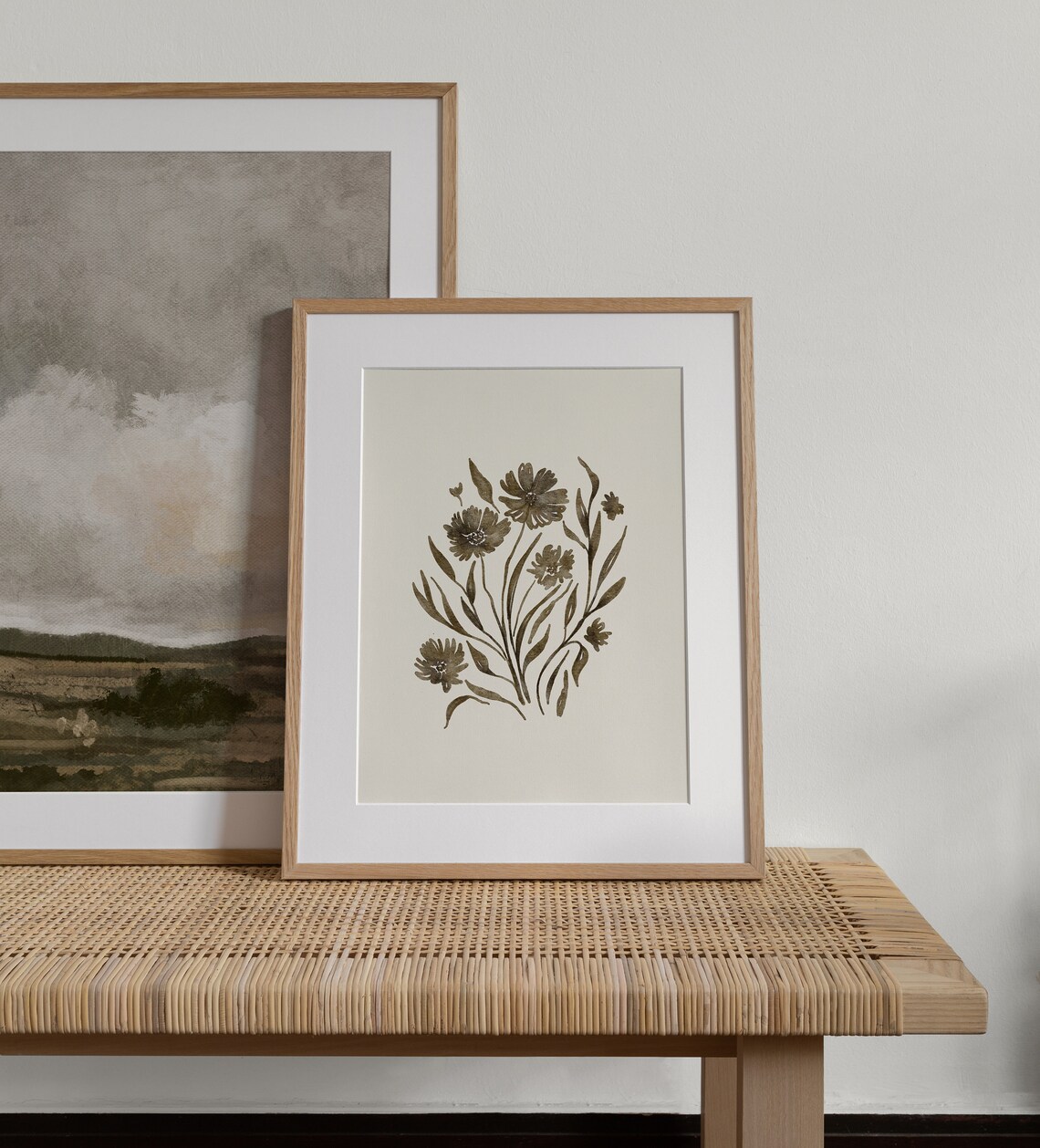 Neutral Floral Print Art Print, Vintage Botanical - Image 3
