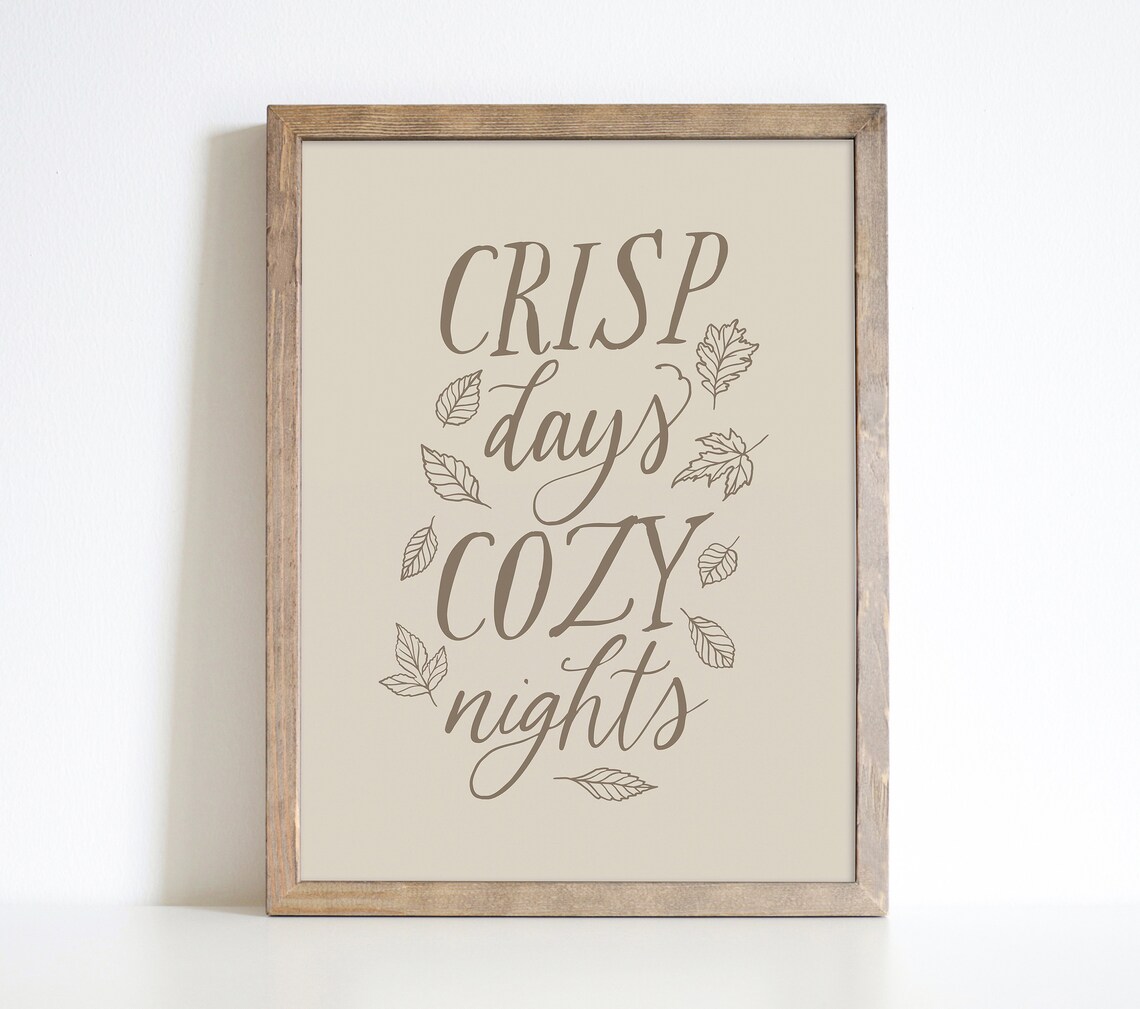 Cozy Fall Neutral Autumn Decor Sayings Art Print - Image 2