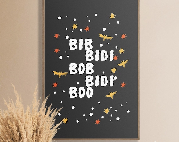 Bib Bidi Bob Bidi Boo Fairy Magic Phrase Halloween Party Poster