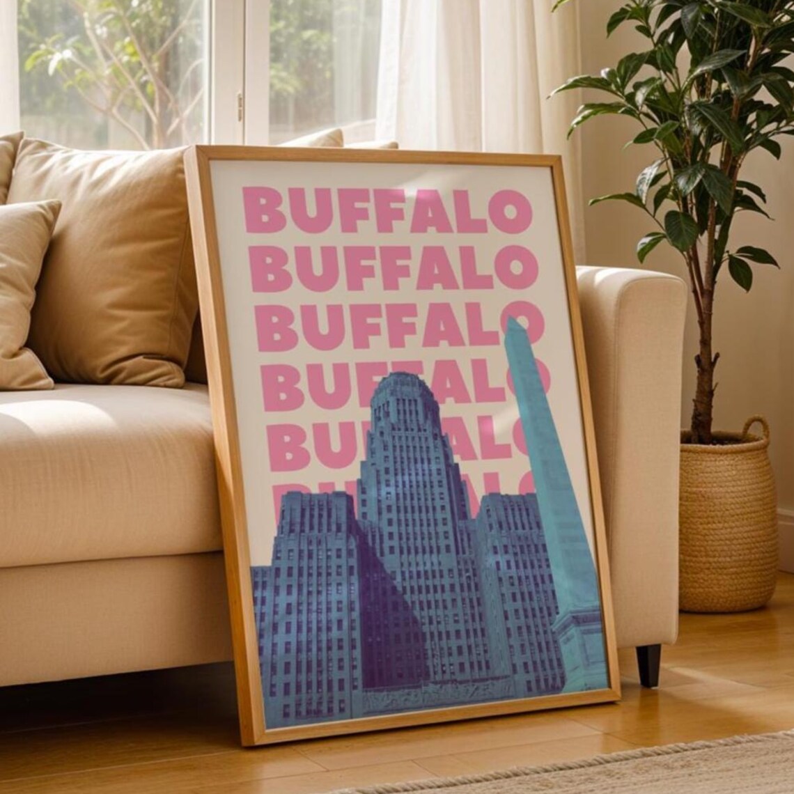 Buffalo NY Art Print, Preppy New York Decor