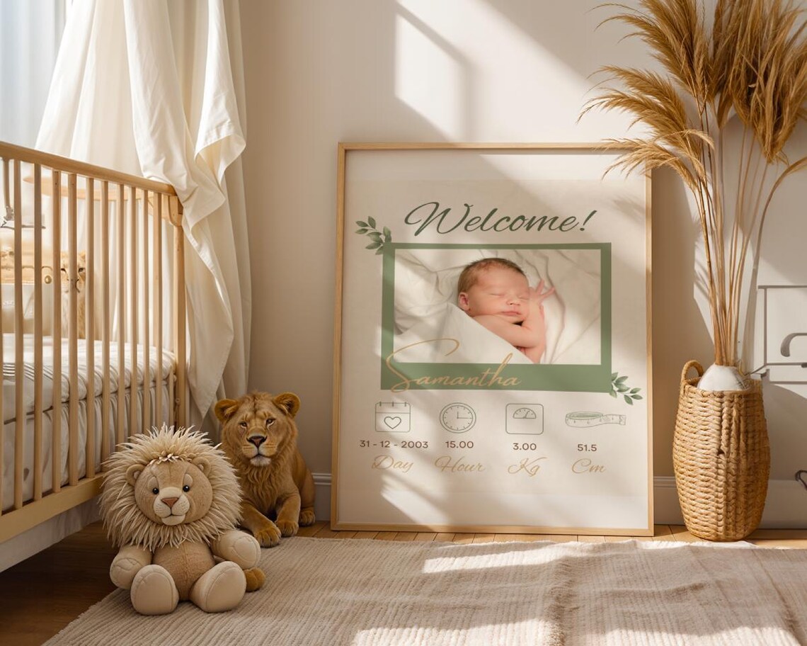 Newborn Personalized Birth Details, Baby Gift