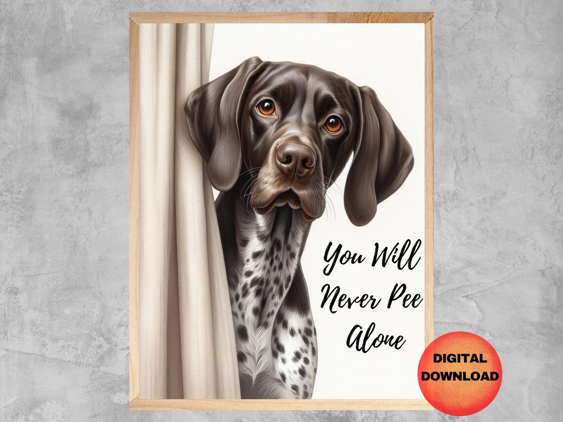 German Shorthaired Pointer Bathroom Wall Art, Poster