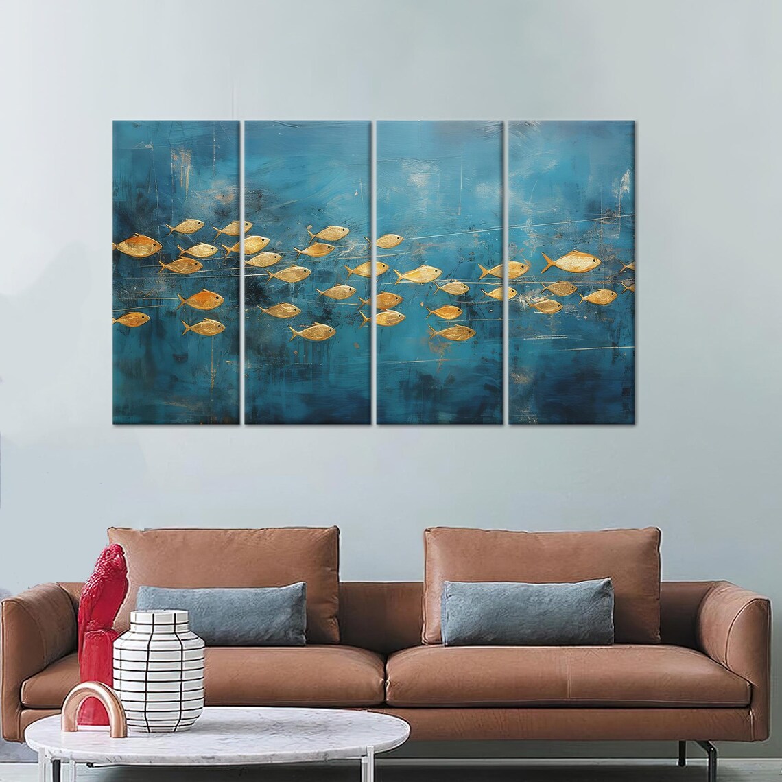 Golden Fish Glass Animal Art Decor - Image 3