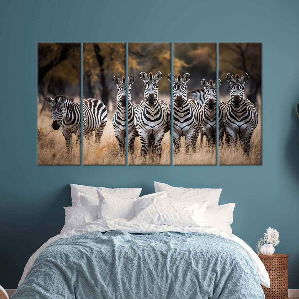 Zebra Painted Glass, Forest Animal Art Gift - Image 2