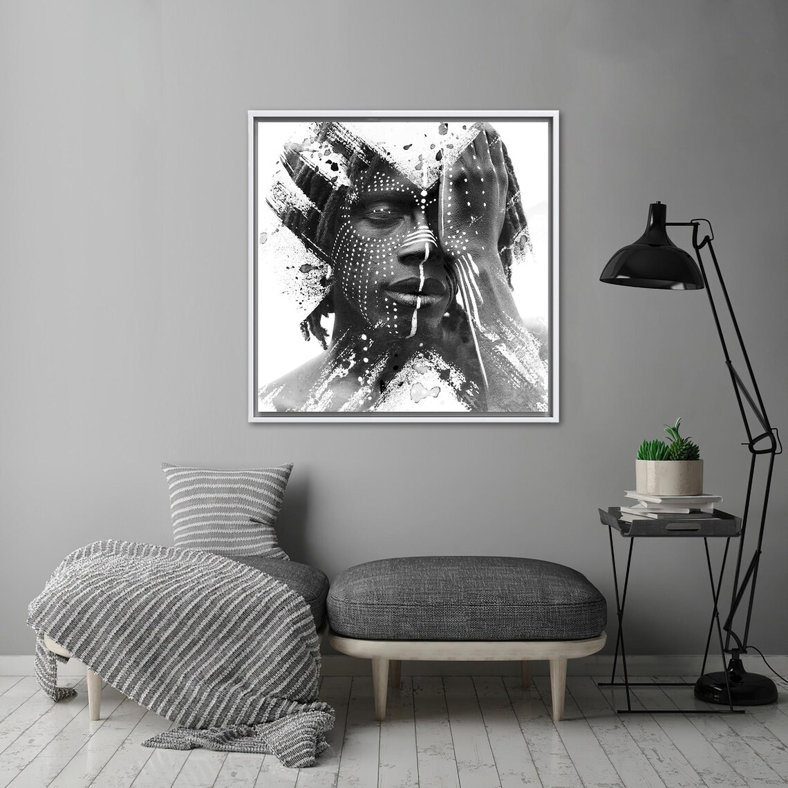Abstract Glass African Portrait Art, Christmas Gifts - Image 4