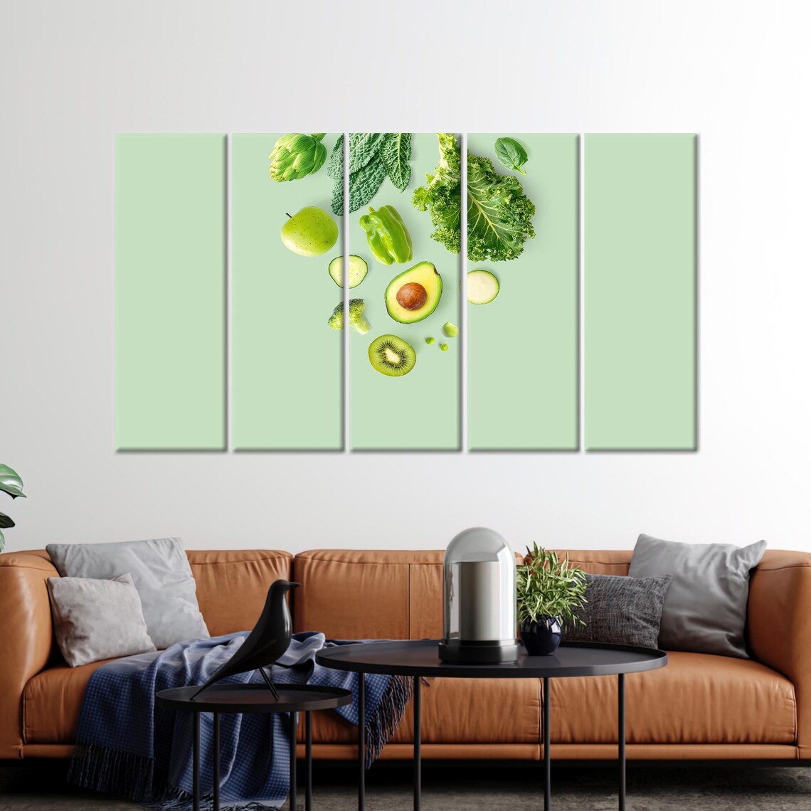 Kiwi Glass Art, Minimalist Wall Decoration - Image 2