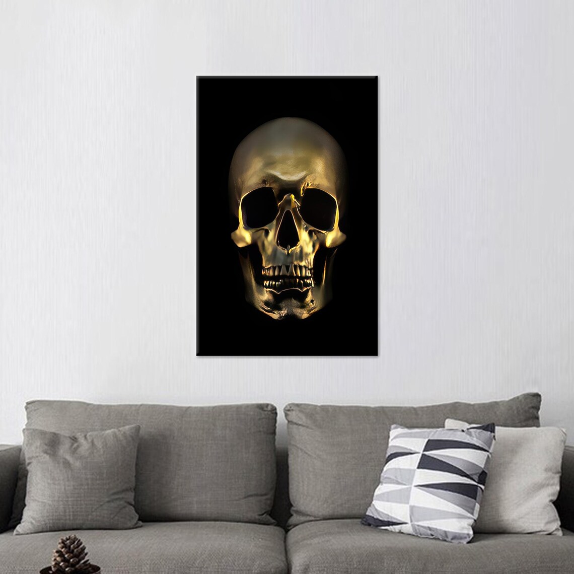 Skull Wall Table, Modern Glass Art Decor