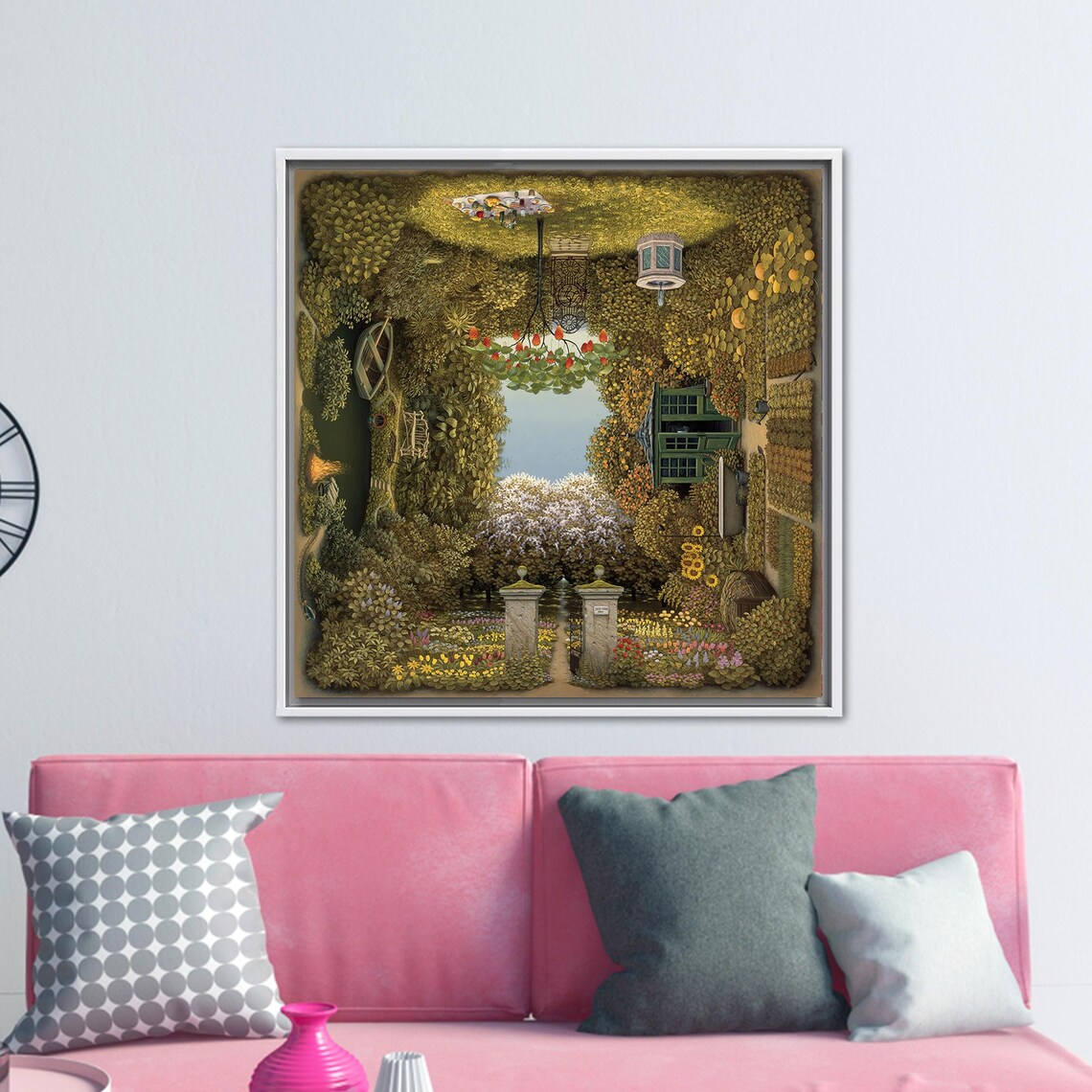 Modern Abstract Garden Landscape Art Print - Image 3