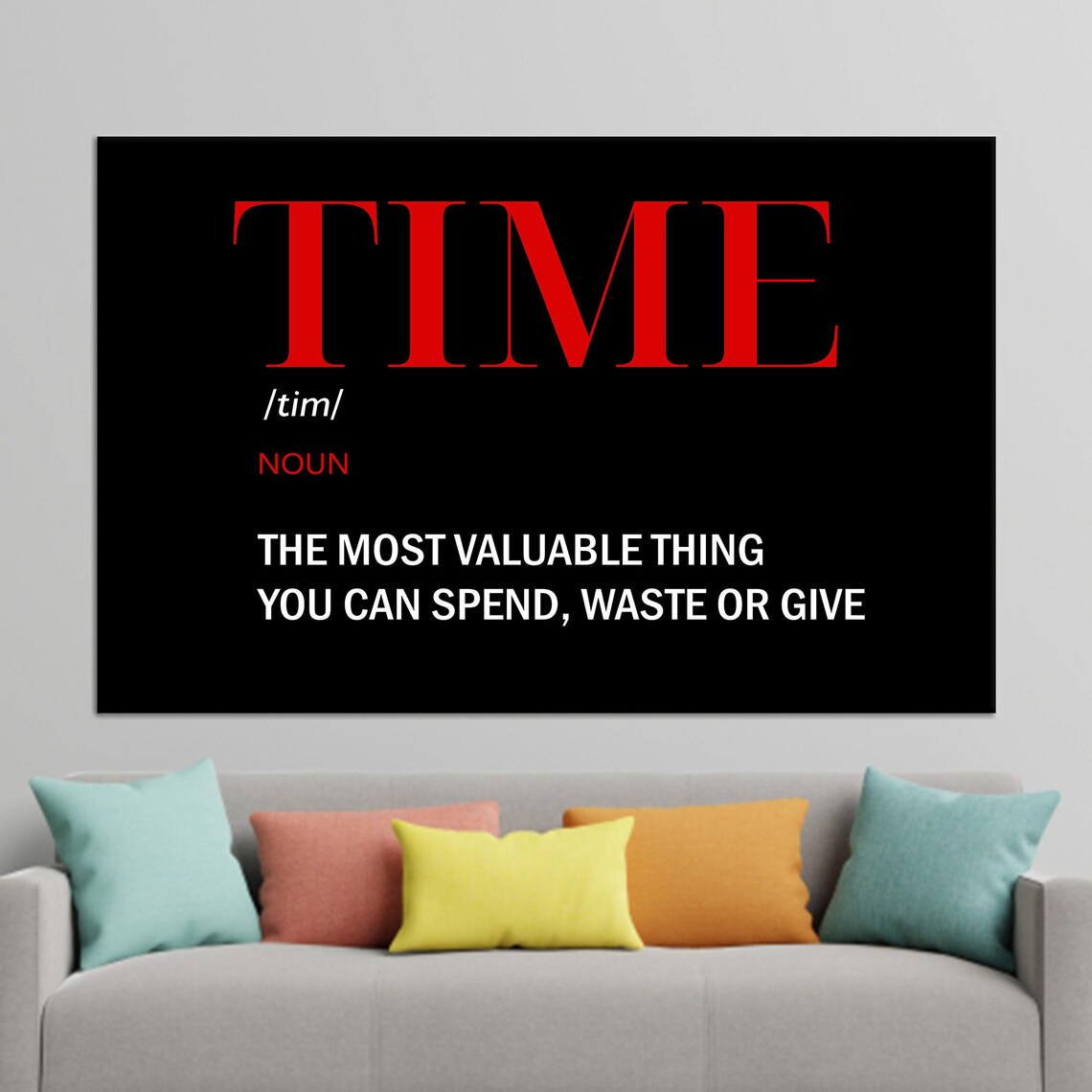 Motivation Art Decor, 3D Time Definition Art - Image 4