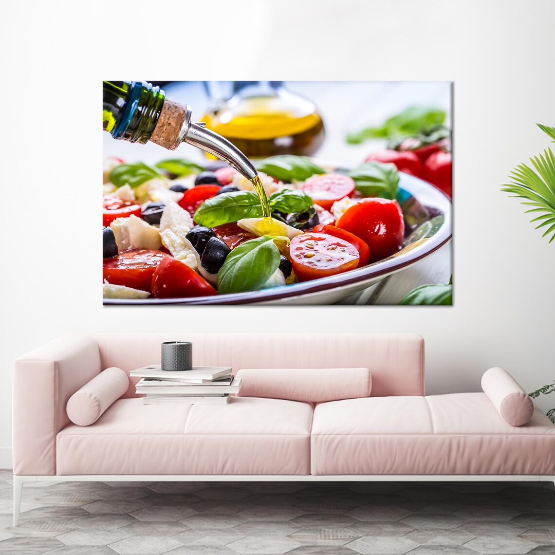 Salad Wall Art, Modern Minimalist Food Decor