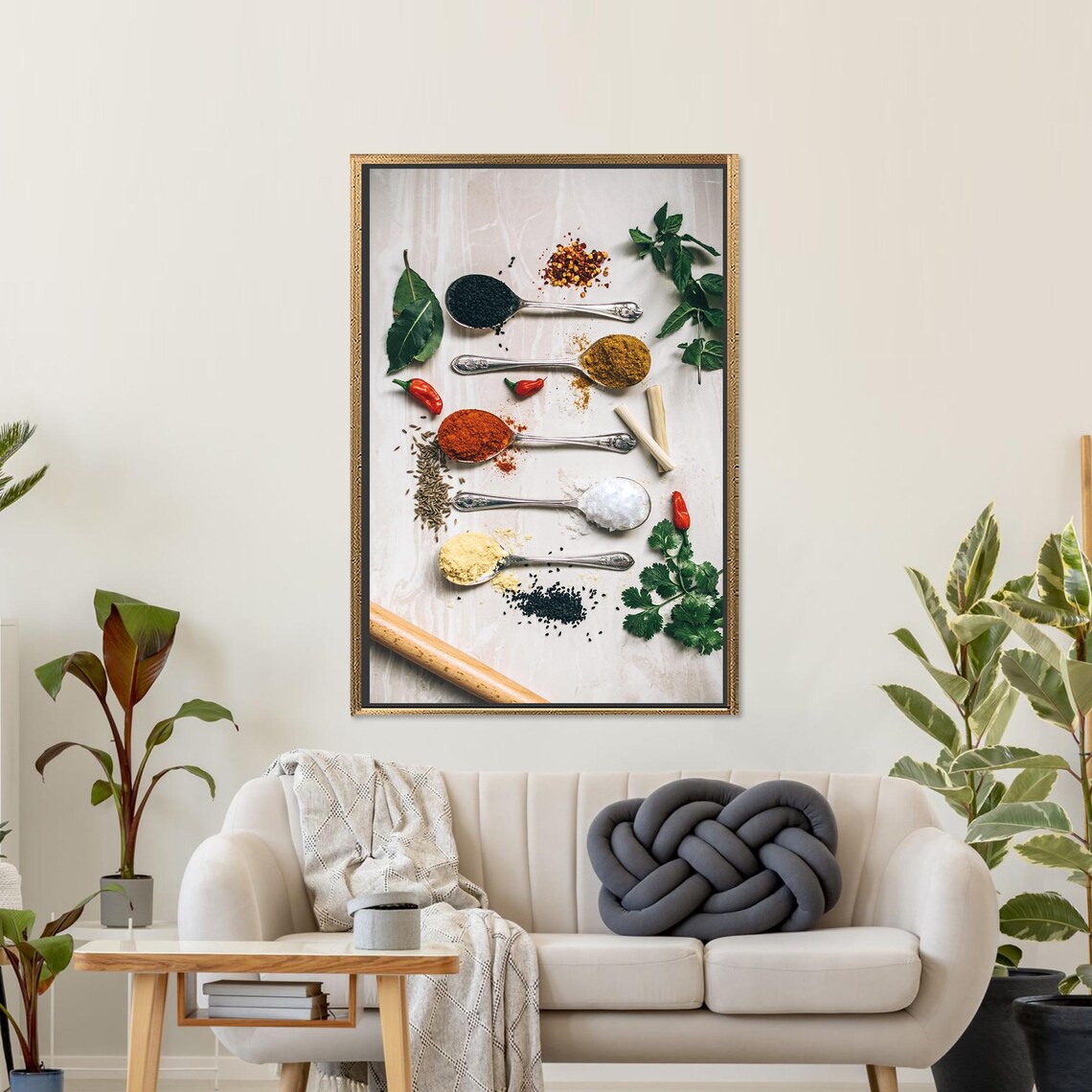 Spoon Herbs Print Christmas Kitchen Decor - Image 2
