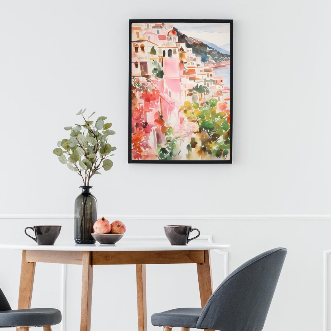 Cinque Terre Italian Coast Watercolor Travel Poster - Image 4