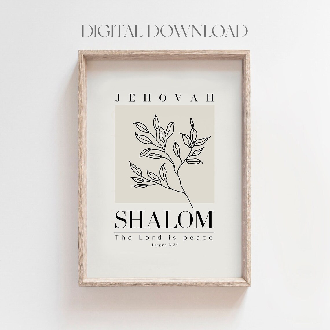 Jehovah Shalom Vintage Bible Verse Art Print - Image 4