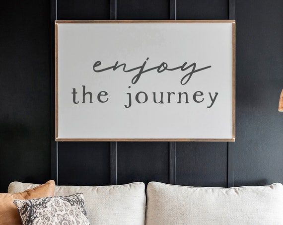 Enjoy The Journey Sign, Horizontal Wall Art Print