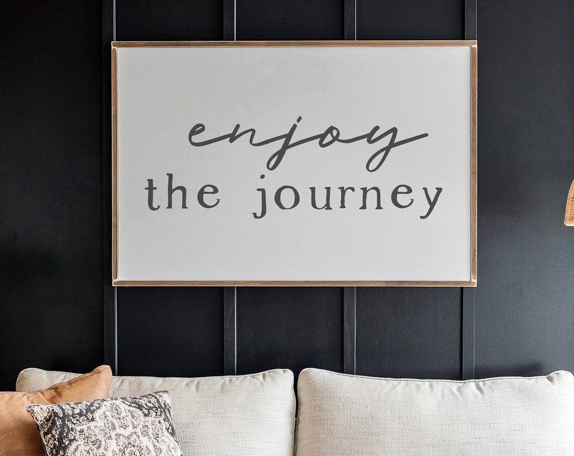 Enjoy The Journey Sign, Horizontal Wall Art Print