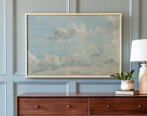 Clouds Wall Art, Living Room Wood Sign For Home