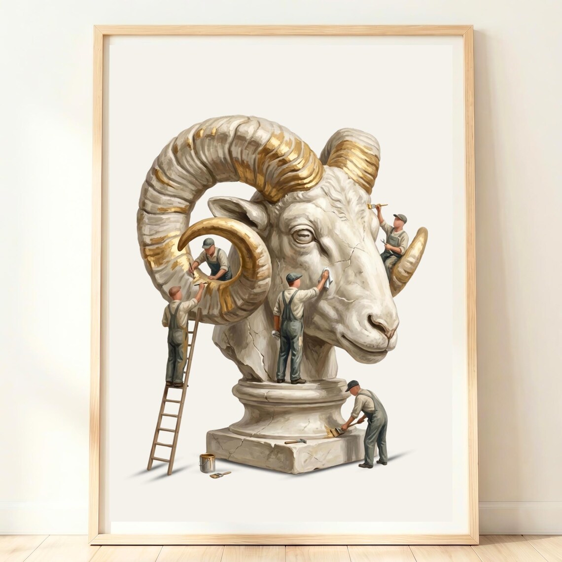 Aries Star Sign, Zodiac Ram Astrology Art Print