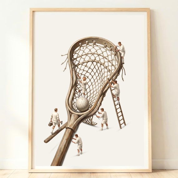 Lacrosse Sports Room Decor, Sport Poster