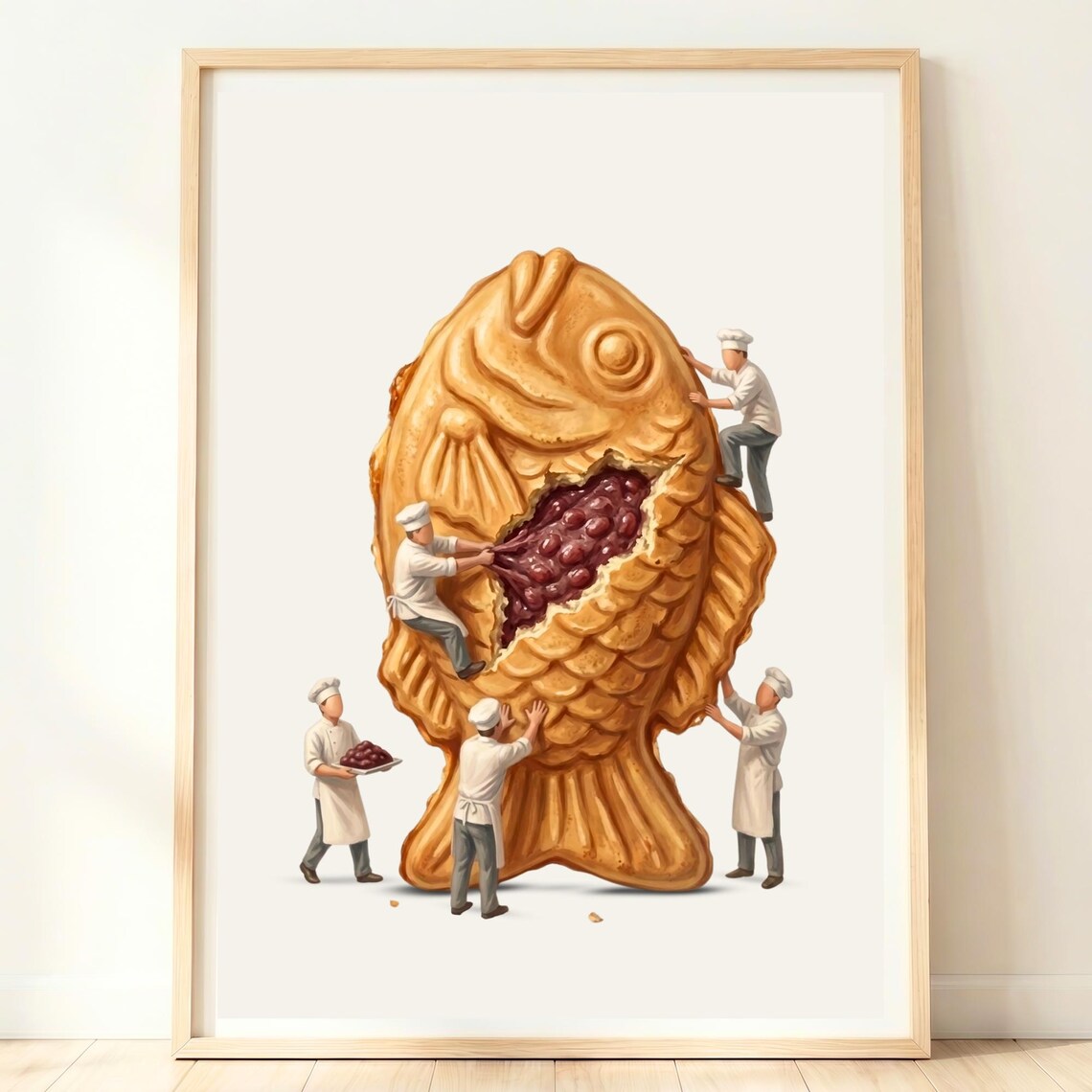 Taiyaki Art Print, Cute Kitchen Decor