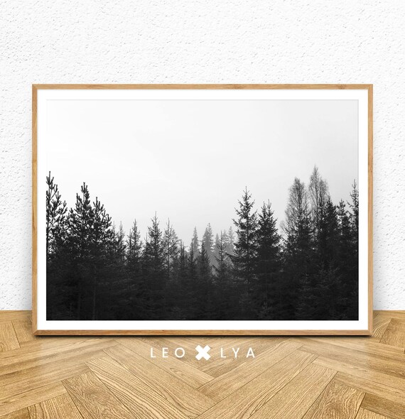 Modern Scandinavian Forest Landscape Art Print