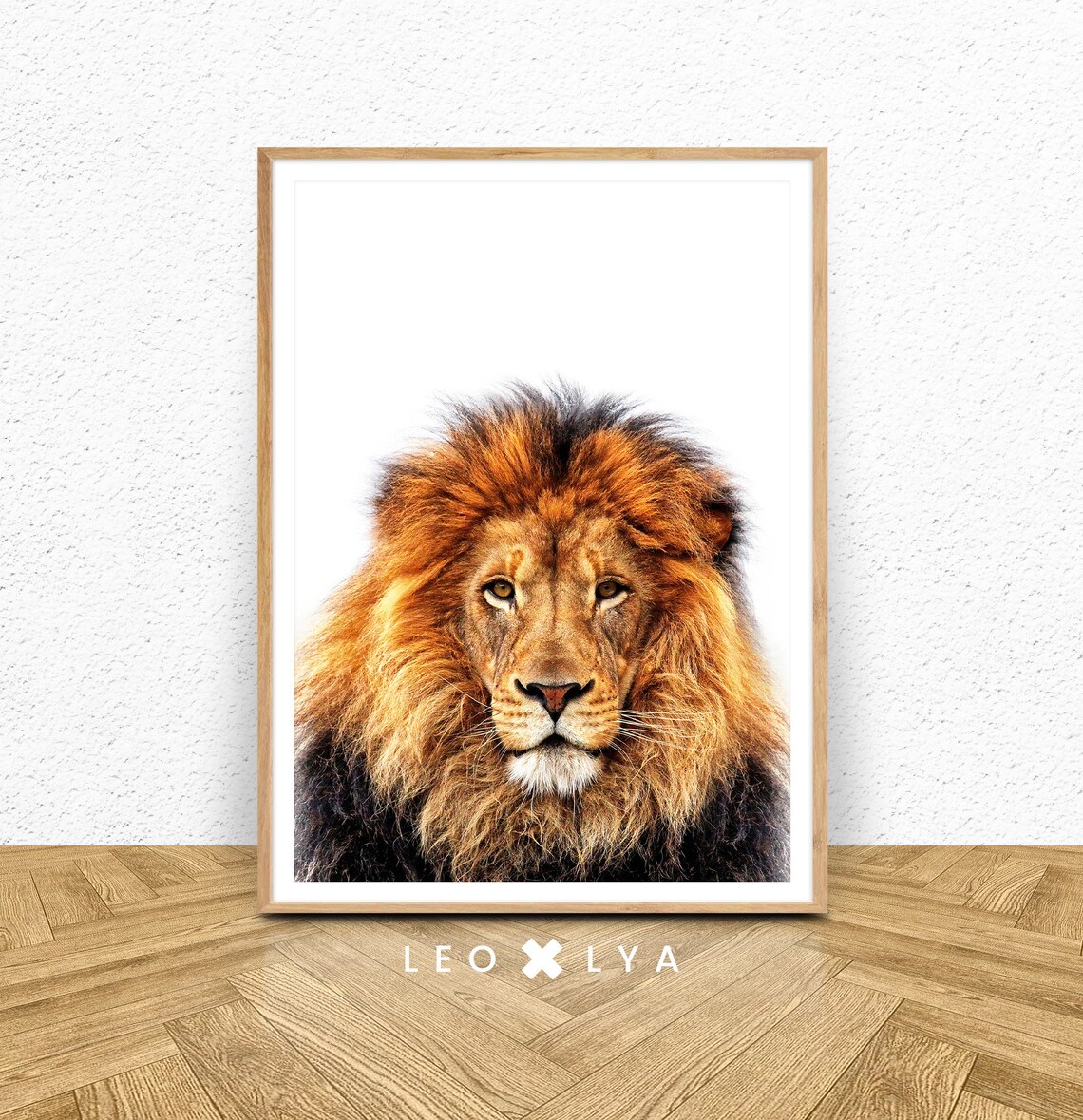 Cheetah Close Up White Background Minimalist Big Cat Animal Wall Art - Image 3