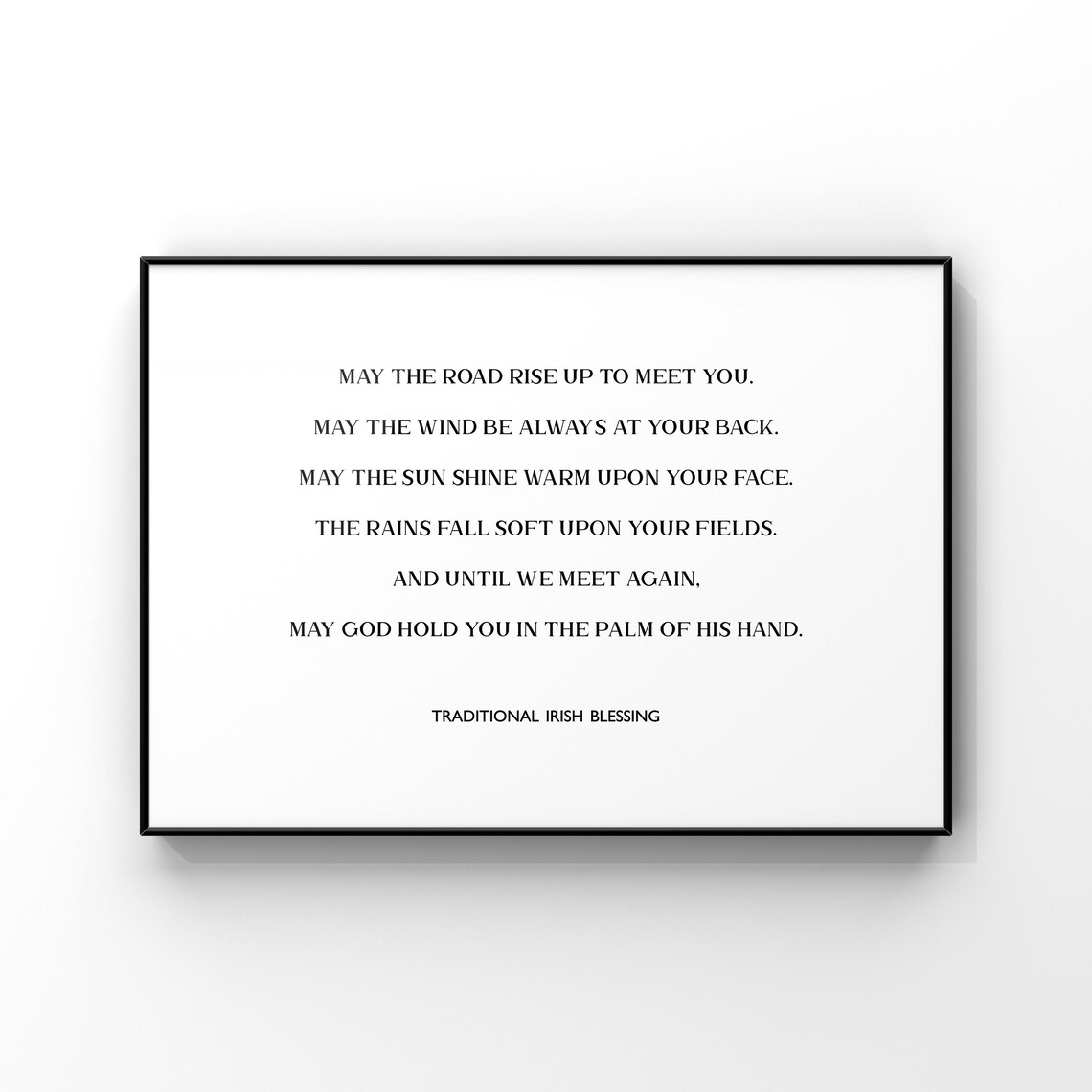 Irish Blessing Travel Poster, Traditional Saying