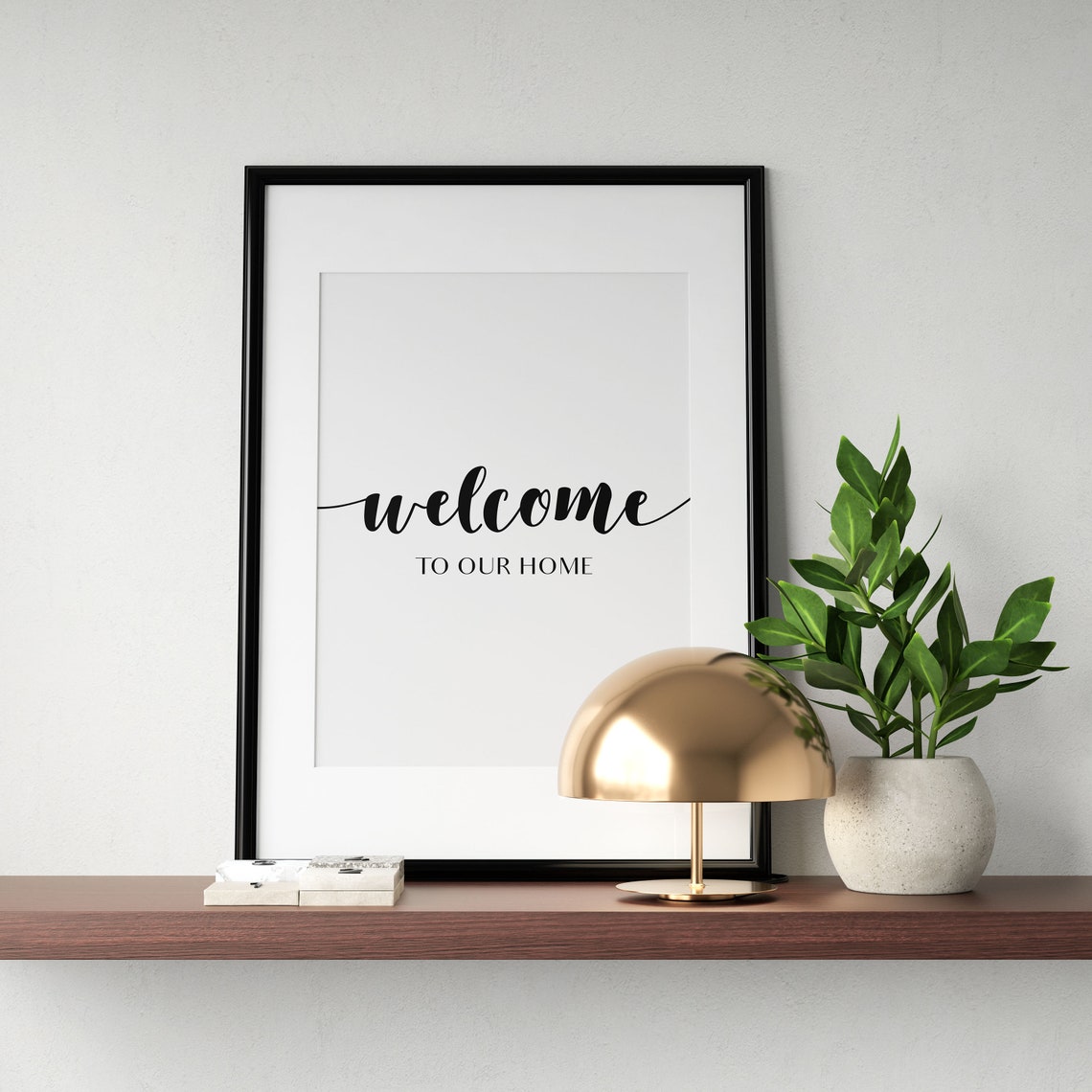 Welcome to Our Home Elegant Calligraphy Entryway Wall Decor Poster - Image 3