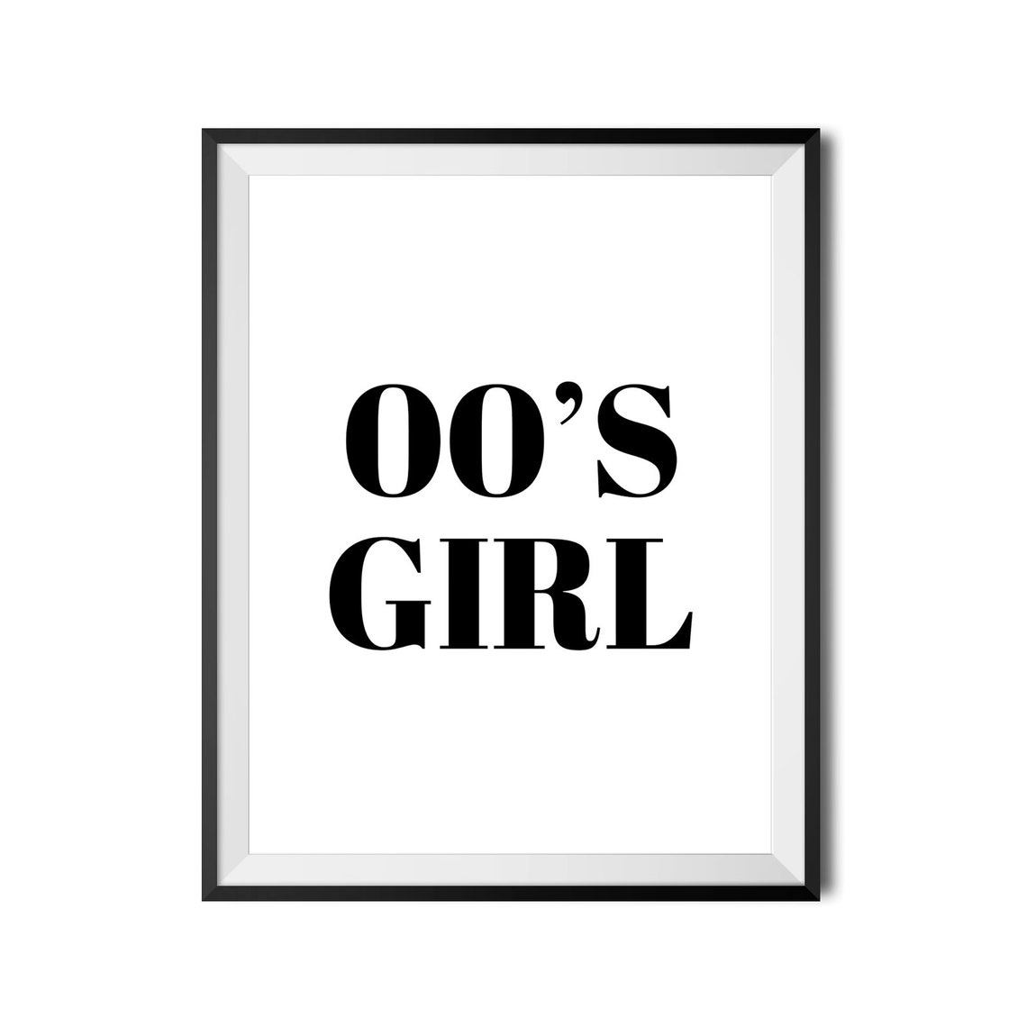 2000s Girl Decade Typography Minimalist Black and White Poster - Image 3