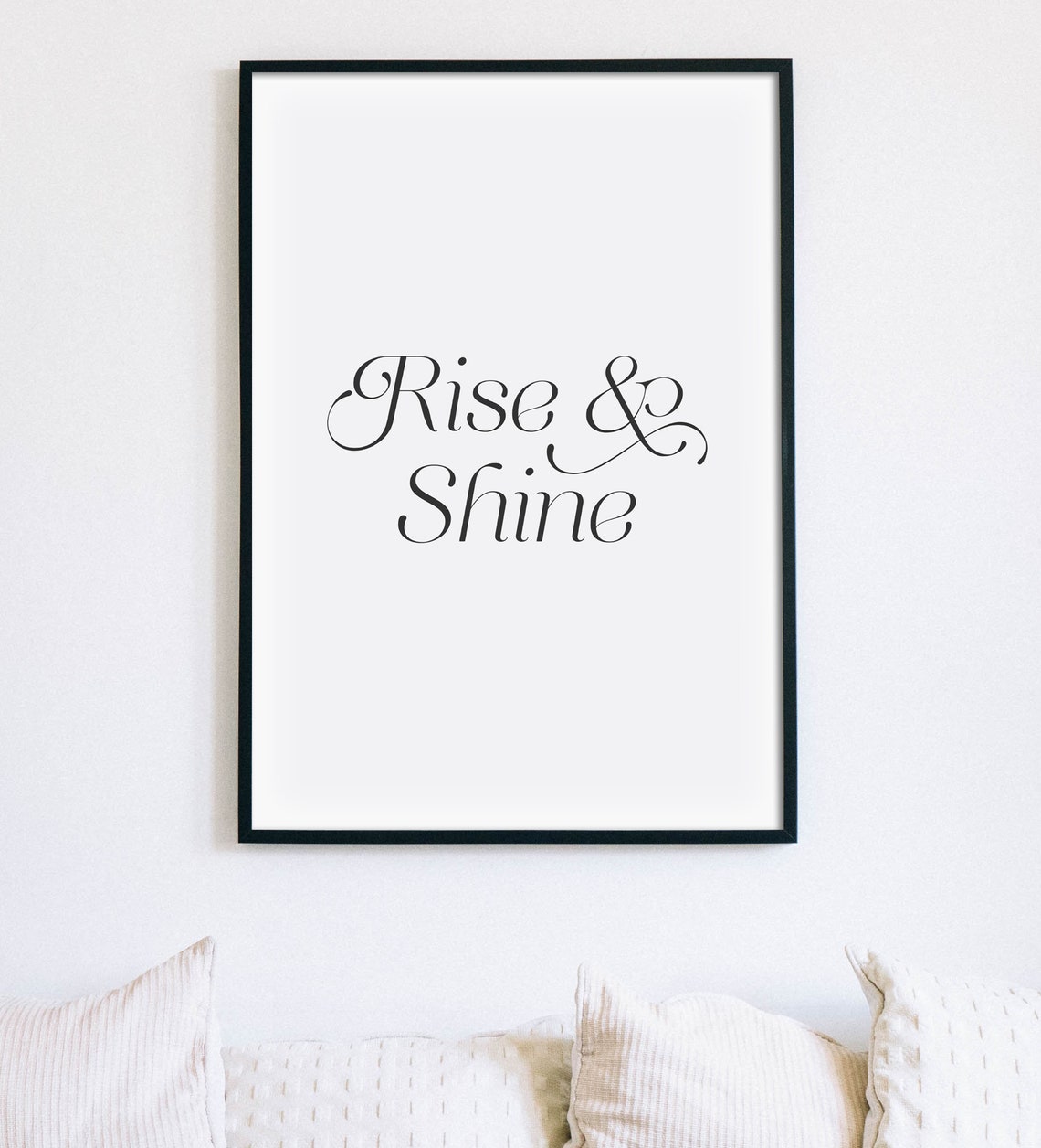 Rise And Shine Elegant Script Morning Quote Typography Poster - Image 2