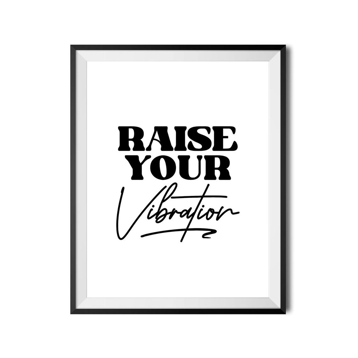 Raise Your Vibration Manifestation Quote Spiritual Poster Decor - Image 4