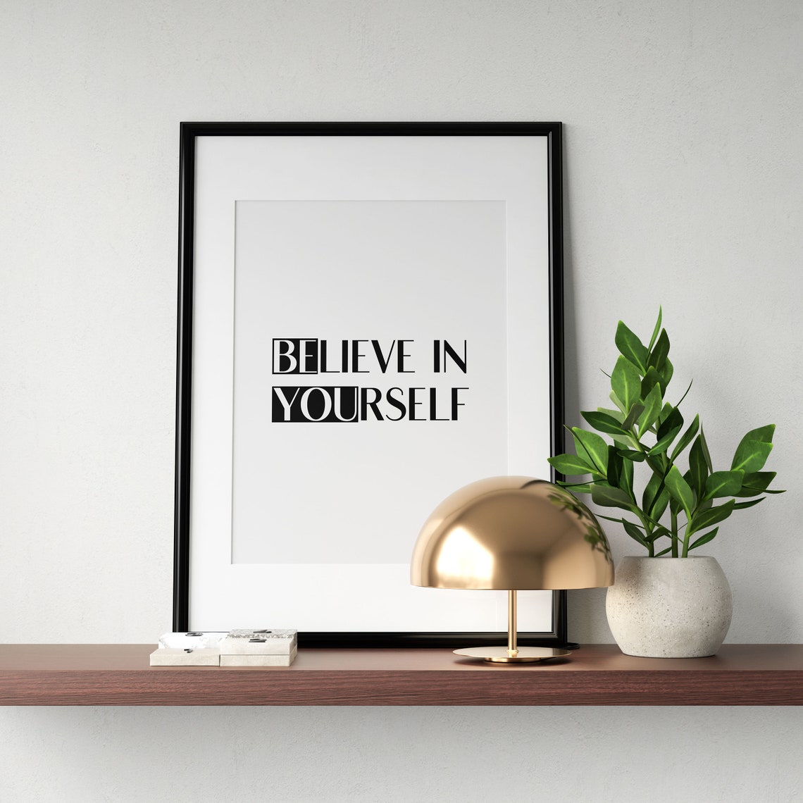 Believe In Yourself Bold Modern Quote Poster Motivation Office - Image 2
