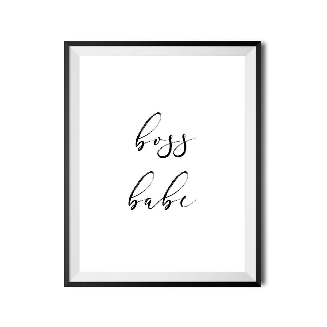 Boss Babe Elegant Script Typography Girl Boss Motivational Poster - Image 4