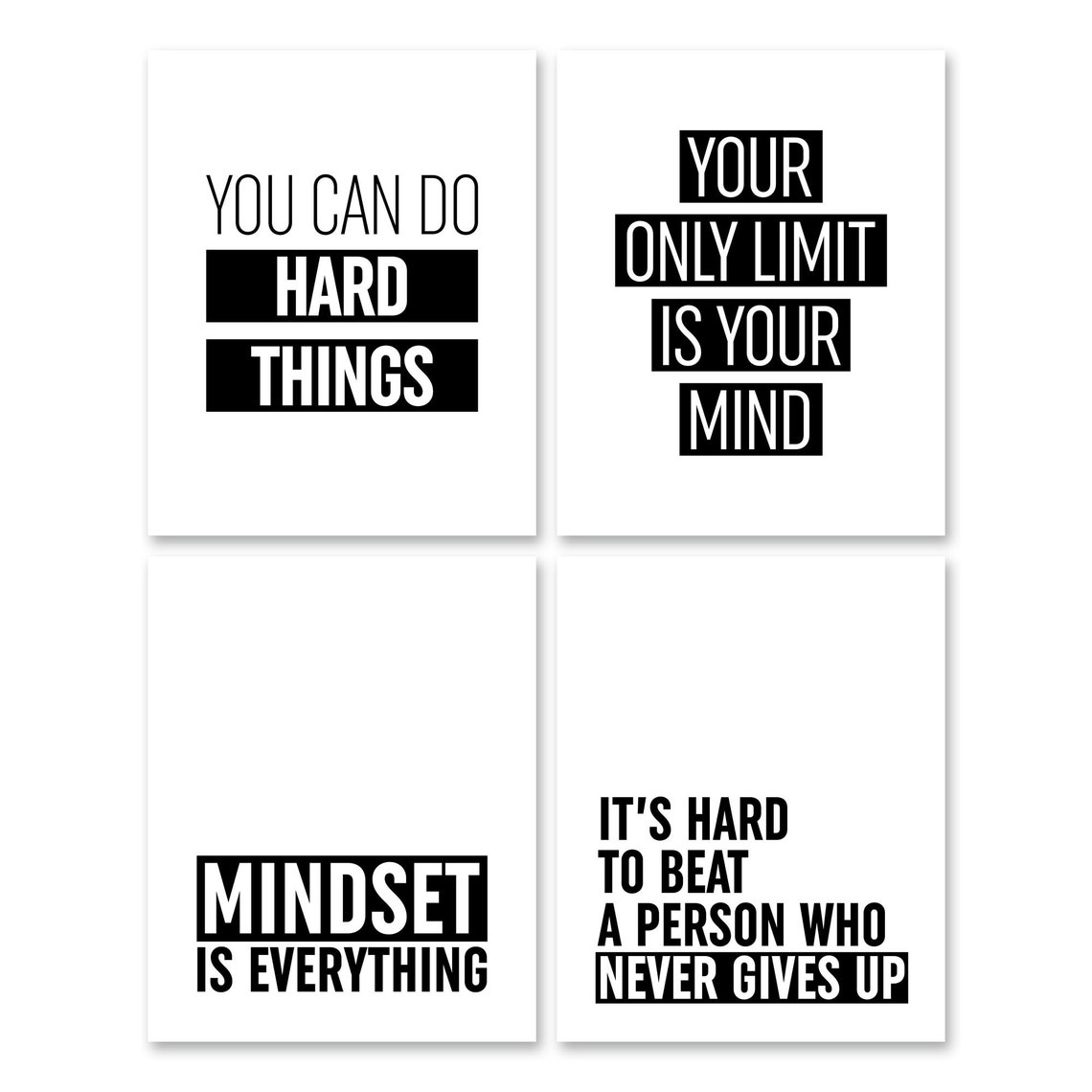 16 Gym Quote Prints Bundle Fitness Motivation Wall Art Home Set - Image 3