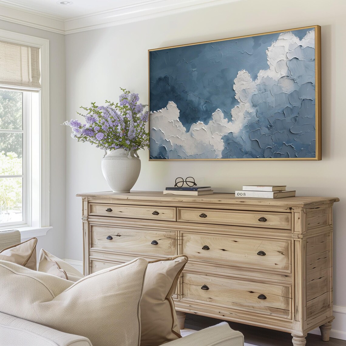Cloud Frame TV Art, Abstract Textured Poster - Image 4