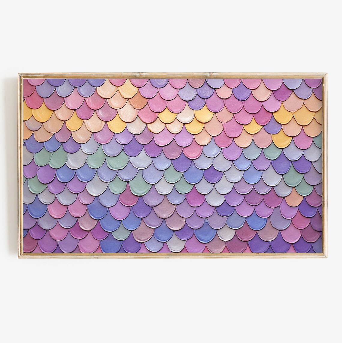Maximalist Pastel Abstract Scales Art Print