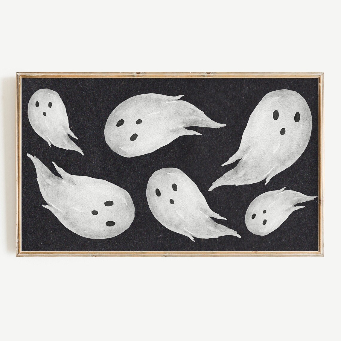 Halloween Ghost Watercolor Boho Art Print