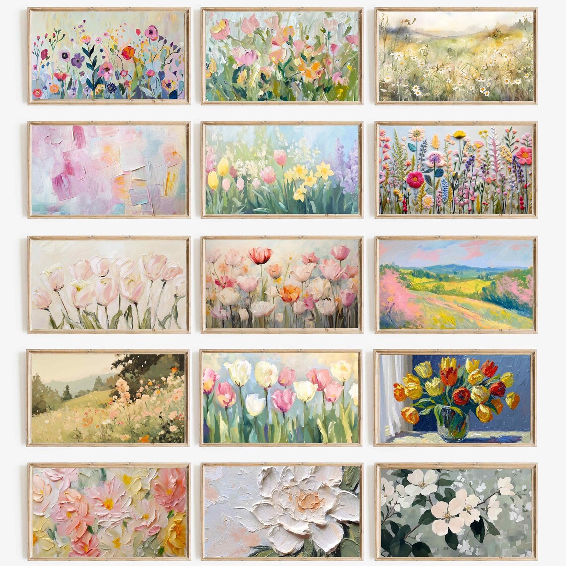 Spring Floral TV Background Bundle, Holiday Wall Art - Image 7