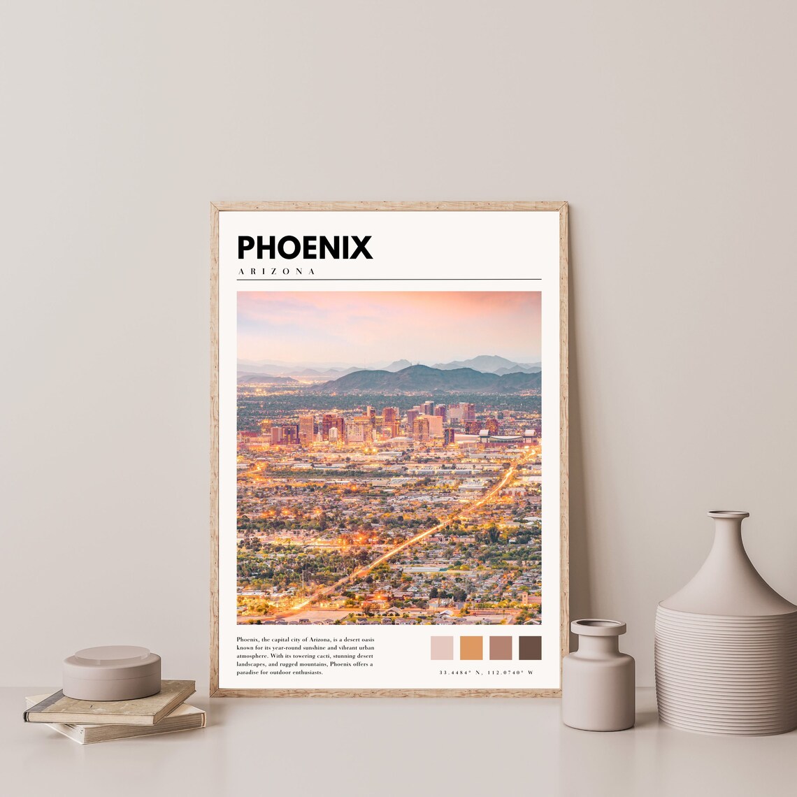 Phoenix Arizona Downtown City Poster, Travel Art Print - Image 4