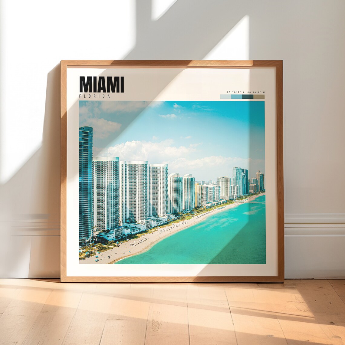 Miami Florida Travel Poster, City Photo Print
