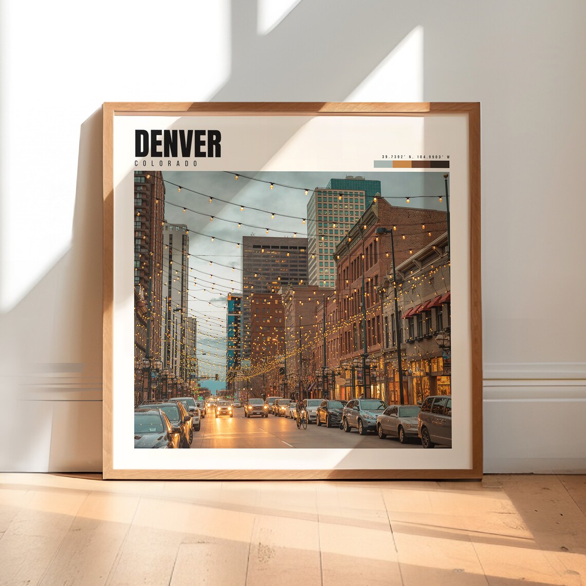 Denver Colorado Travel Poster, City Wall Art Print