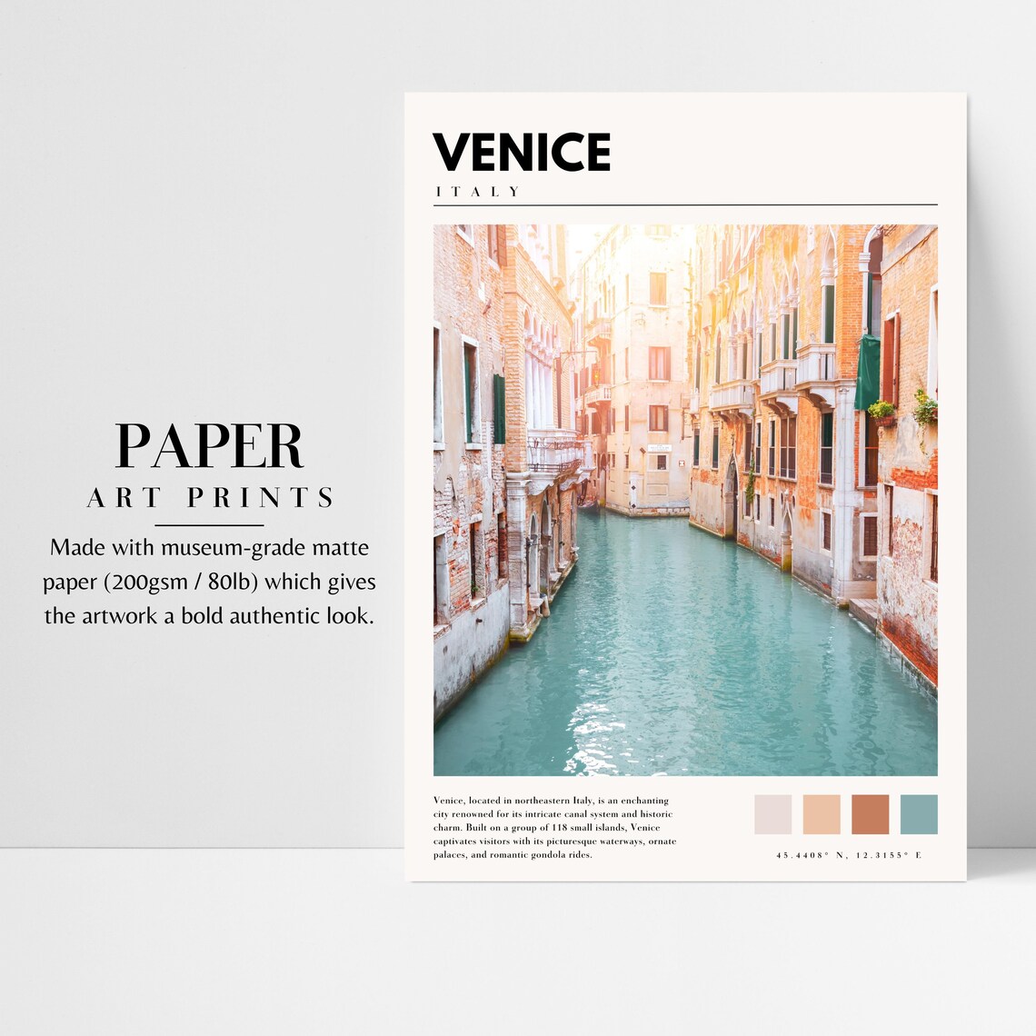 Venice Italy Canals Travel Poster, Photo Print - Image 3