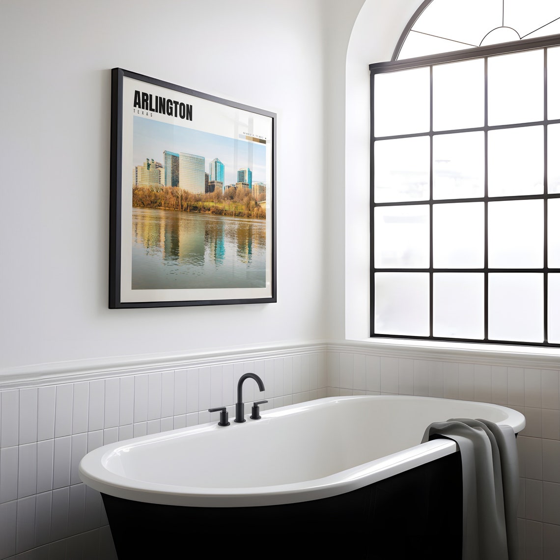 Arlington Virginia Skyline Across Potomac River Reflection Poster - Image 2