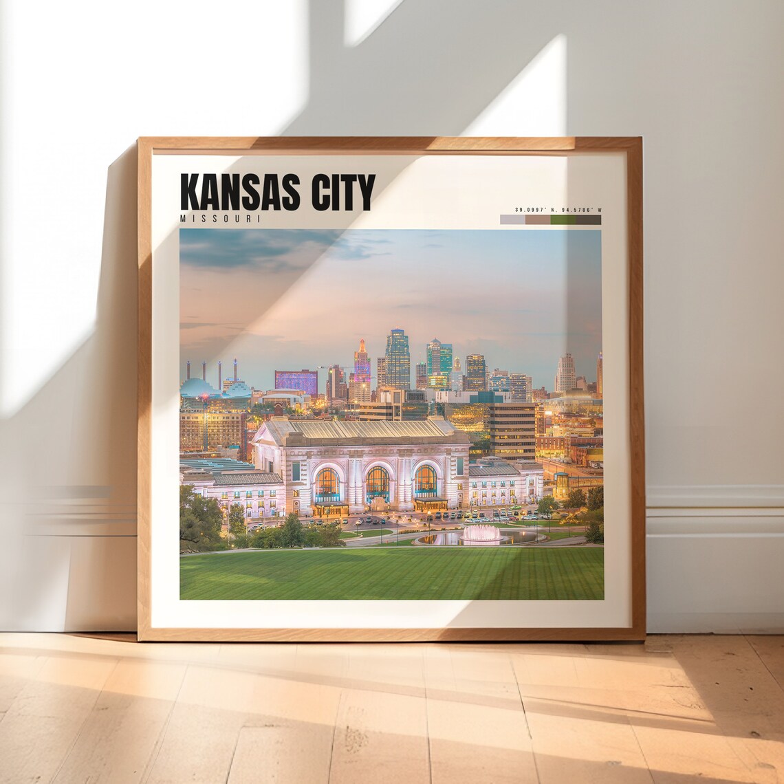 Kansas City Missouri Travel Poster, City Wall Art