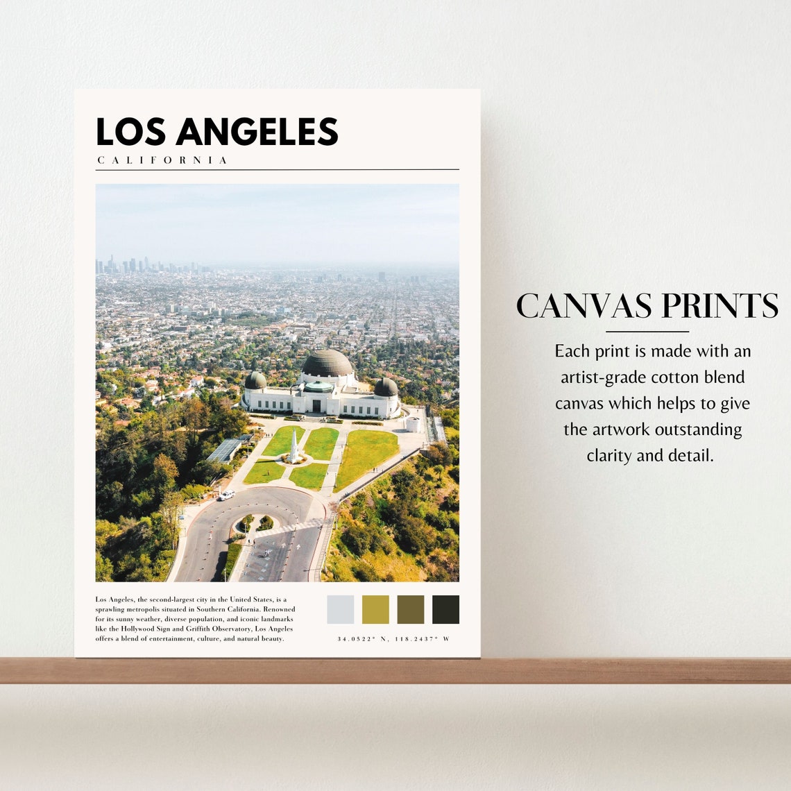 Los Angeles Griffith Observatory Overlooking the City Poster - Image 2