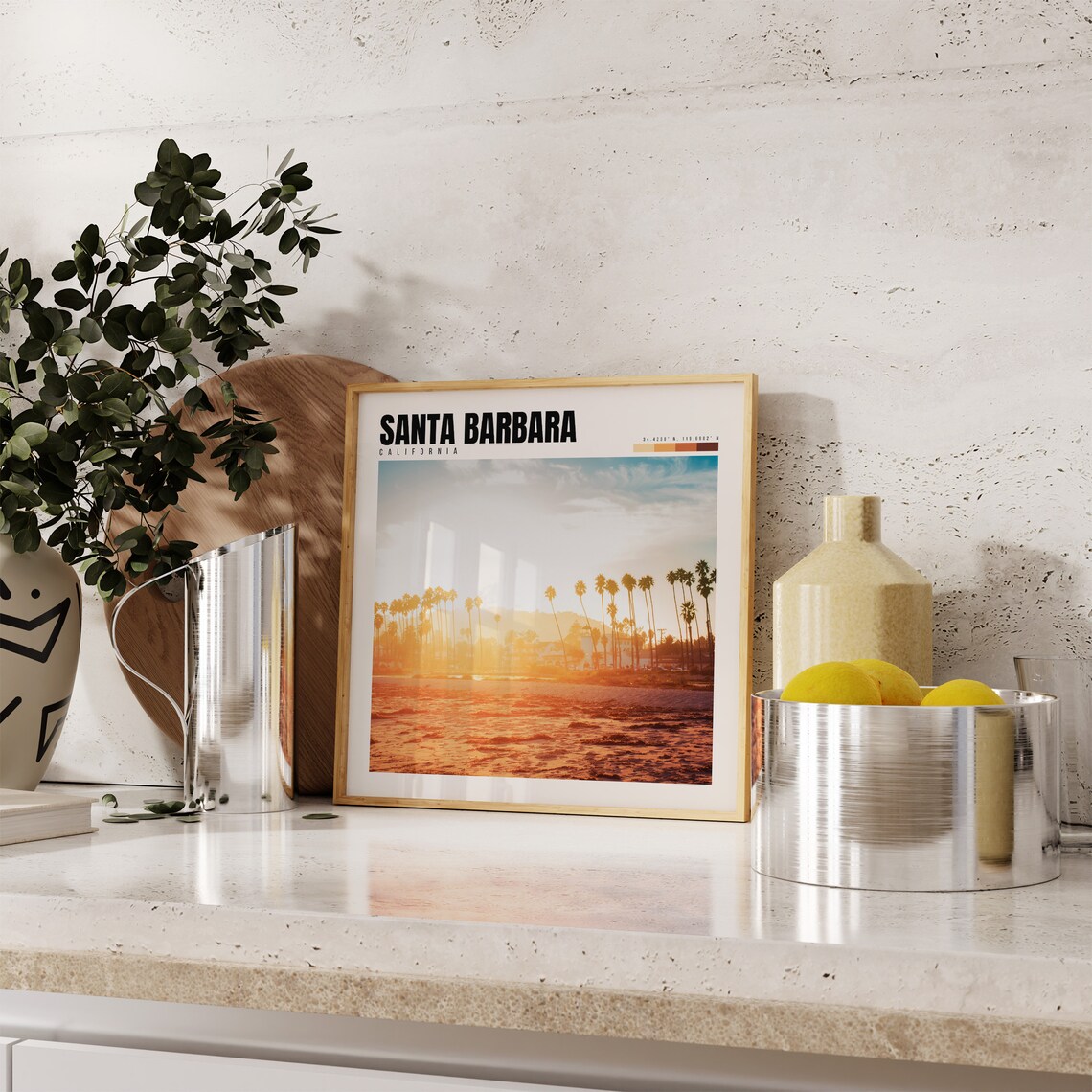 Santa Barbara, California Travel Poster Print - Image 4