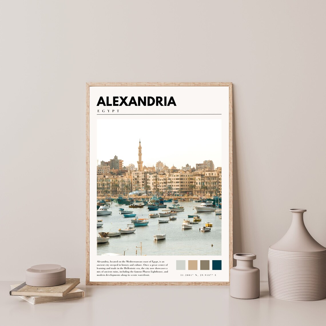 Alexandria, Egypt Travel Poster, Egypt Decor - Image 4